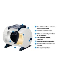 Ballon tampon à diaphragme horizontal 60 L 2