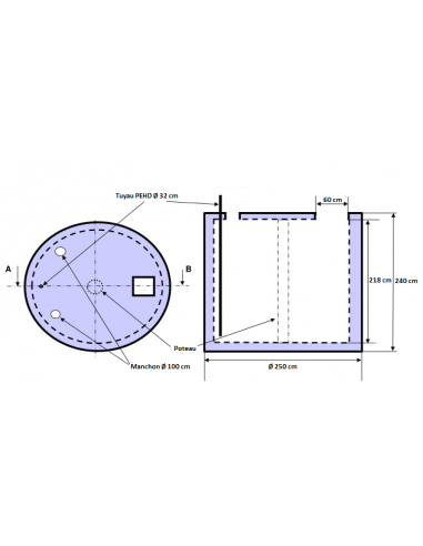 Cuve béton ronde 10000L
