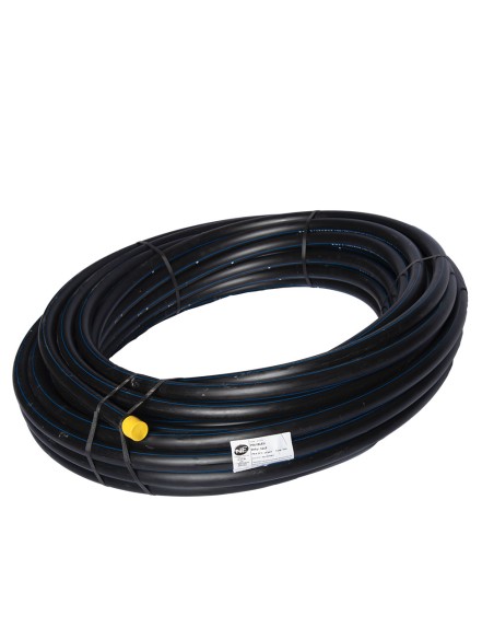 Tuyau polyéthylène bande bleu en  diamètre 32