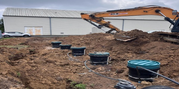 Installation d'une cuve de 5 cuves 10m3 pour la mairie de Wambrechies (59)